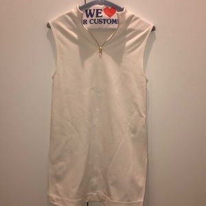 Sleeveless long white top